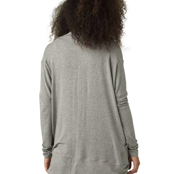 prAna Plus size Foundation Munra Wrap in Heather Grey, Size 1X - Picture 3 of 14
